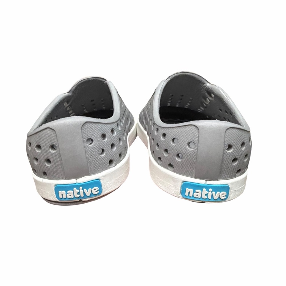 Native Jefferson EVA Toddler Slip-On Sneakers | Grey/White | Size C4 - Picture 2 of 7
